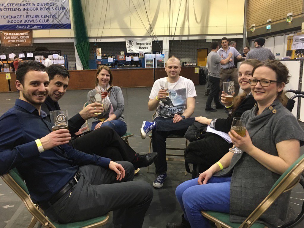 Sitting down on the job <a href="/StevenageBeer/">StevenageBeerFest</a> and Cider Festival #CloseToTheBar