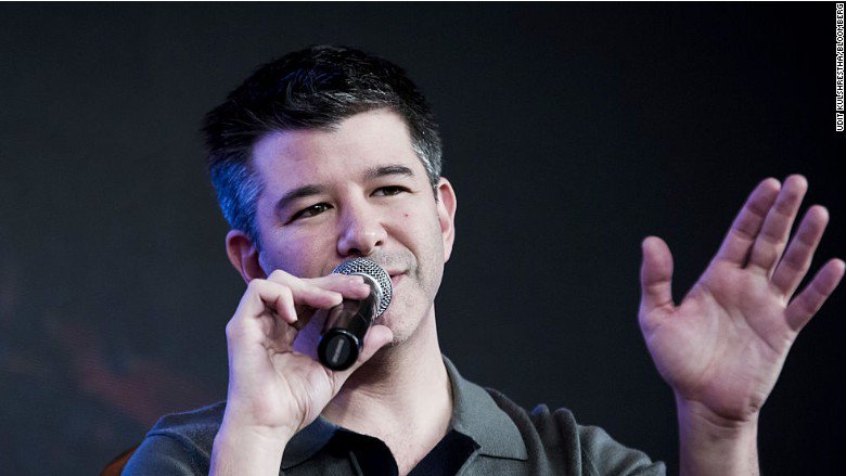 CNN's tweet photo. In a shocking about face, Uber CEO Travis Kalanick has dropped out of President Trump's business advisory council https://t.co/AXGk2Mo8h6 https://t.co/mFK3jk5jRd