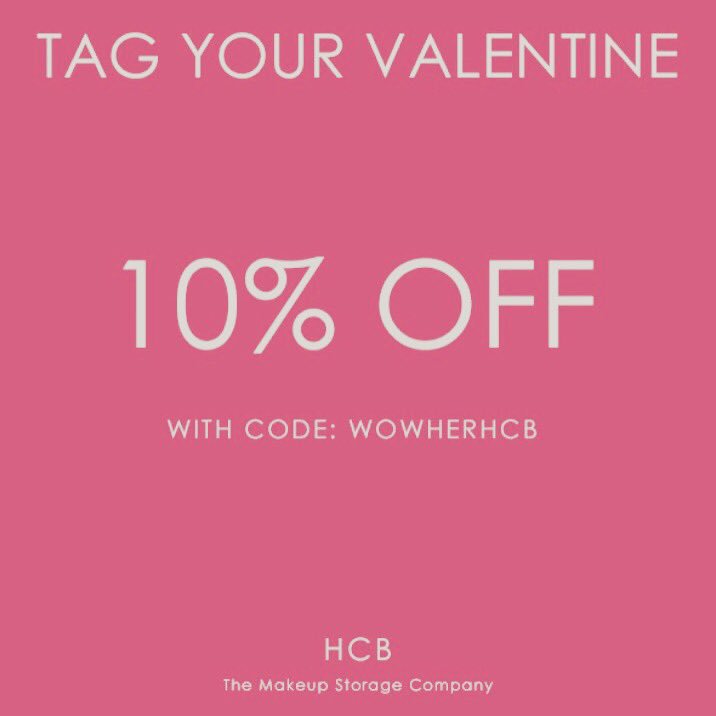 herclutterbox's tweet image. Valentines Discount code : WOWHERHCB 

10% OFF all products. 

#valentines #herclutterbox #clutterfreelife #makeup #mua
