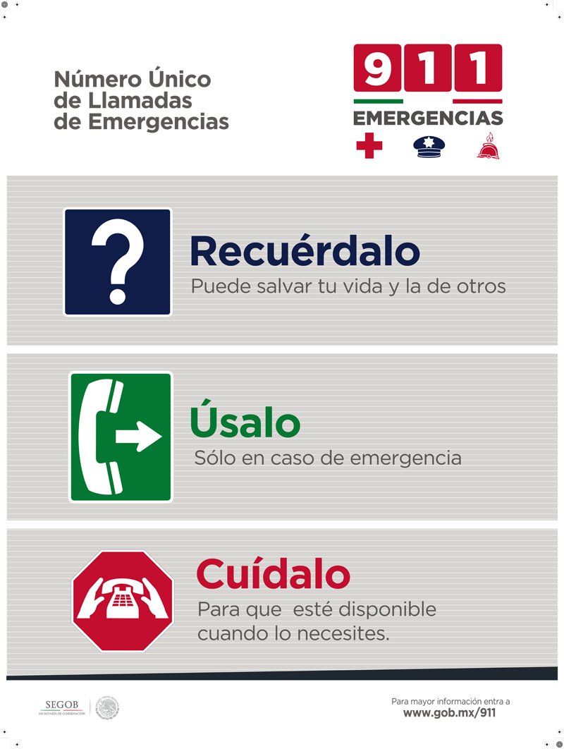 SEGOB_mx's tweet photo. Cada llamada falsa pone en riesgo a quienes enfrentan una situación real de peligro. Recuérdalo, úsalo y cuídalo. #911Emergencias https://t.co/YOpjY4jq2O