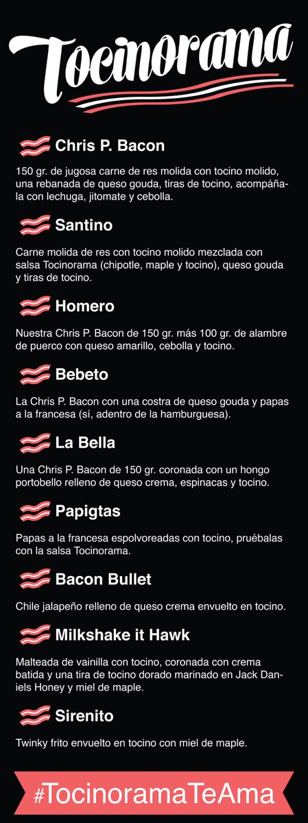 ¡Tenemos nuevo menú! Nos vemos este fin de semana en la Convencion de Tatuajes CDMX!! #TocinoramaLosAma