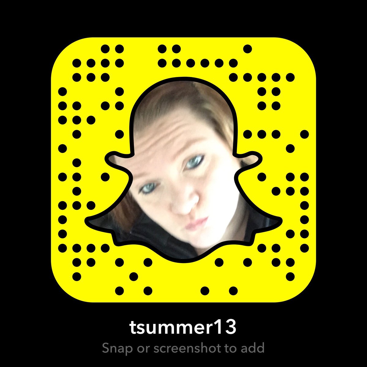 tsummer13's tweet image. New Snapchat!