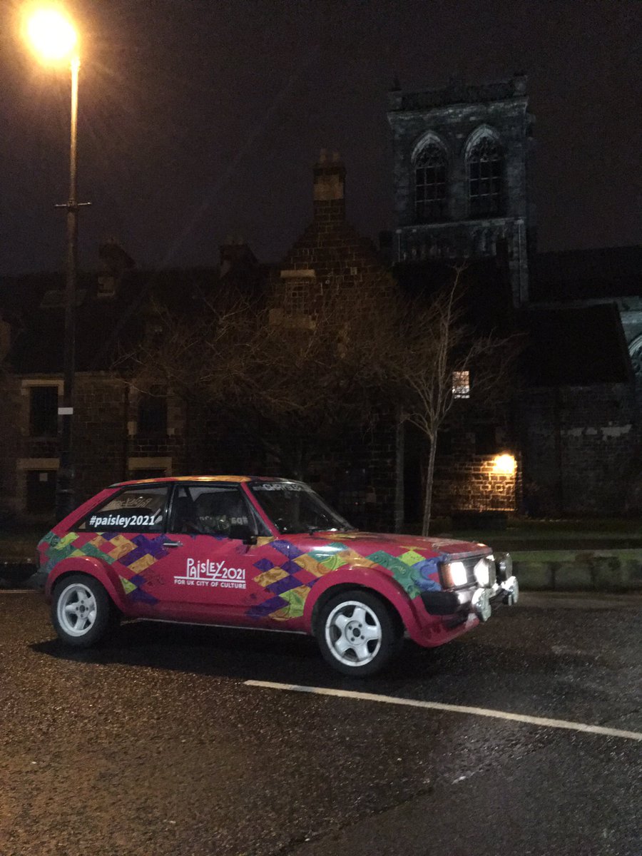 Turbeam's tweet photo. After 9 days of long distance/ flat out driving, including many on twisting ice-covered mountainside roads, EGA returns to Paisley. https://t.co/FLbghtu0wh