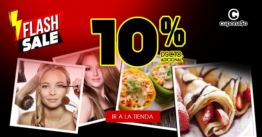 ¡Finaliza hoy! #FlashSale Obtén 10% de descuento adicional ingresando este código: FLASH10 #Guayaquil #Quito #OFERTAS