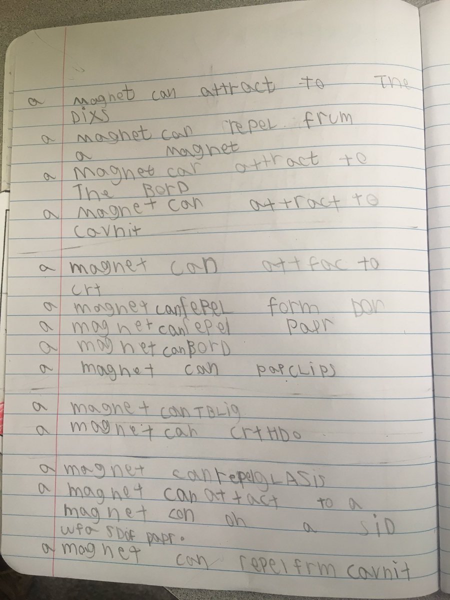 MsNguyensClass's tweet image. My little scientist wanted to challenge himself to fill up the ENTIRE page of things that a magnet can attract 👨‍🔬