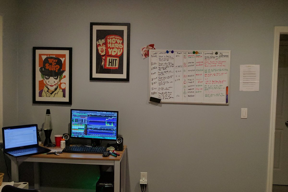 MarkDeTurris's tweet image. Collecting data to figure I'm a better short seller. @profitly @timothysykes record reflect react return stronger.  My war room #goals2017