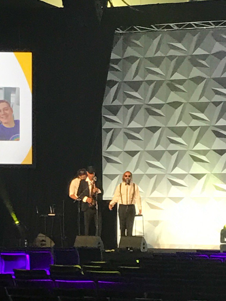 The band warming up for the first #MYOBINCITE session in Brisbane - doors about to open for a record crowd