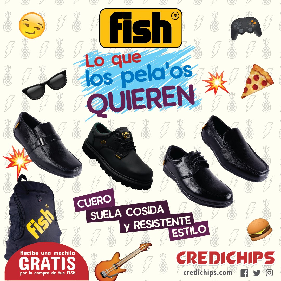 Credichips's tweet image. Se acerca el regreso a clases, y en todas nuestras tiendas Credichips tenemos los mejores modelos FISH, resistentes y con mucho estilo.
