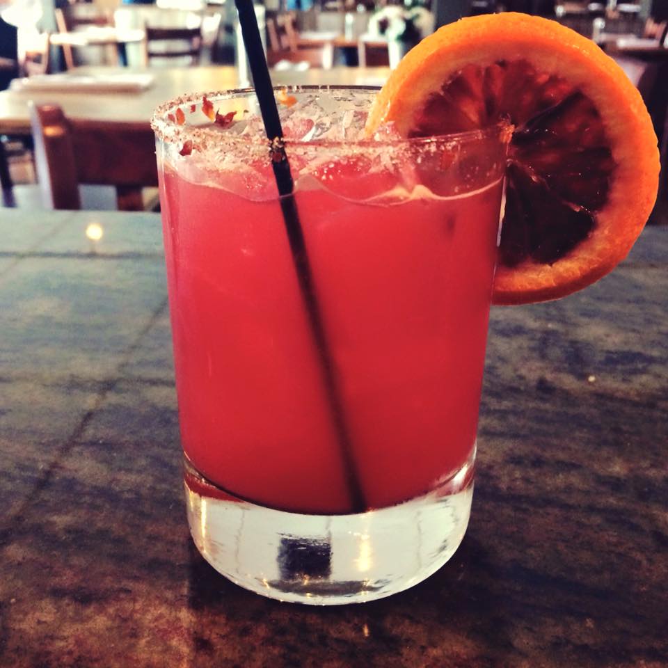 RusticTavern's tweet image. Our Blood Orange Margarita is back! Fresh blood orange juice with the perfect balance of lime, agave and a chile salt rim! Try it out!