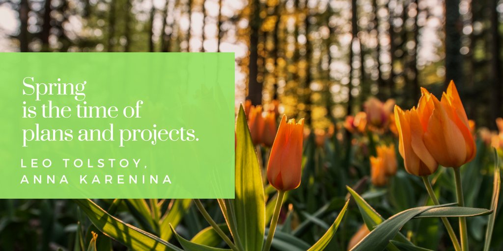 CISMLibraries's tweet photo. “Spring is the time of plans and projects.” — Leo Tolstoy, from Anna Karenina
#QOTD #Reading @ILoveCISM https://t.co/NCC1IZoamm
