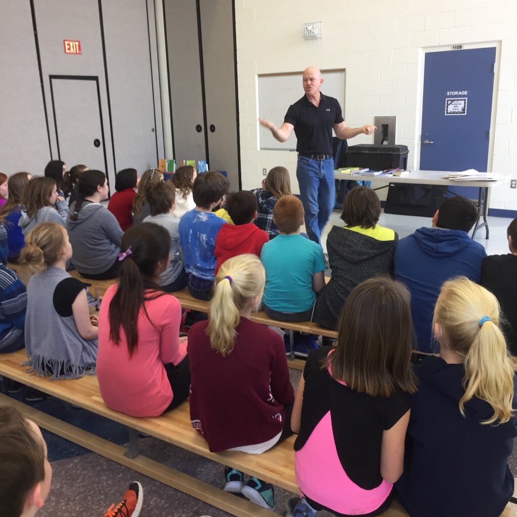 mrrug16's tweet photo. Great talk by author Michael Wade! Humour and writing all in one! @Hillcrest_TVDSB #andthenithappened https://t.co/s0TW5NOYDF