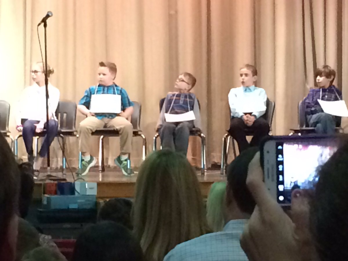 BellflowerRuff's tweet image. Fourth grade district spelling bee ! Aiden Duraney representing Bellflower!