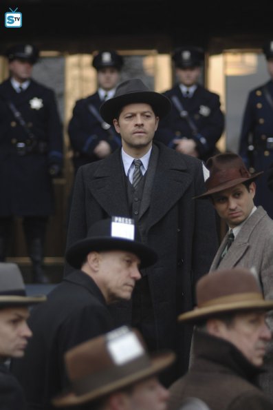 therealKripke's tweet photo. Hey! #spnfamily. First look at @mishacollins as Eliot Ness on #Timeless! Airs 2/13. @jumblejim joins the show THIS MONDAY! #RenewTimeless https://t.co/DOrAx4G1SP