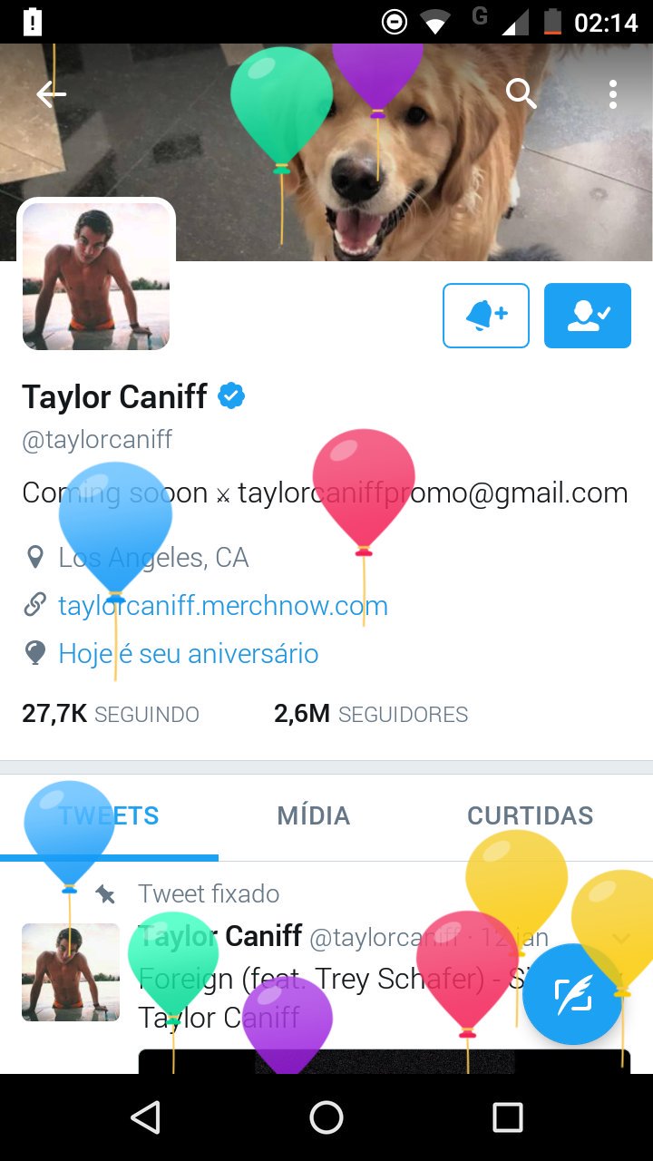 QUE LINDOOO
Obs: Nunca vou me cansar desses balões

HAPPY BDAY TAYLOR CANIFF 
