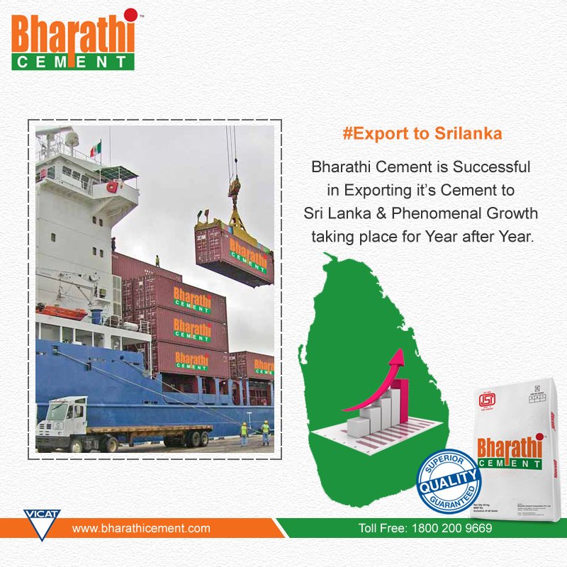 #HappyMoment, we are exploring…
Our journey to #Srilanka is tremendously growing “Every Year”, in Exporting #BharathiCement.