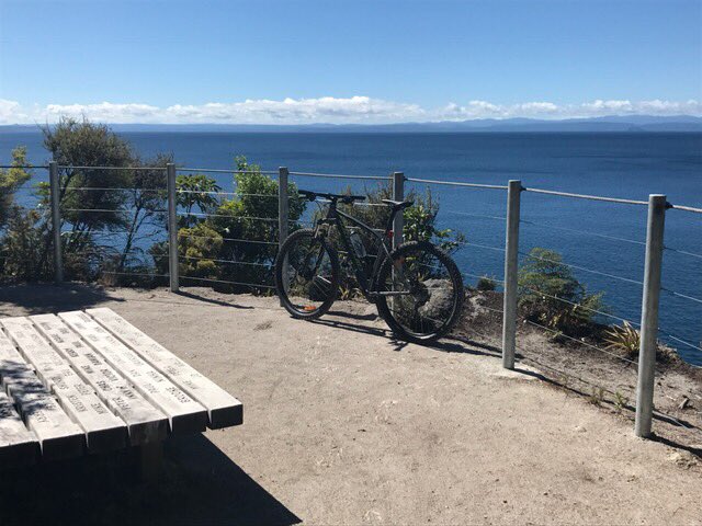 Stunning day out with adventure partner, <a href="/cruisingtaupo/">Chris Jolly Outdoors</a>, 30km ride through stunning scenery finishing at #Waihora Bay for a boat pick up.
