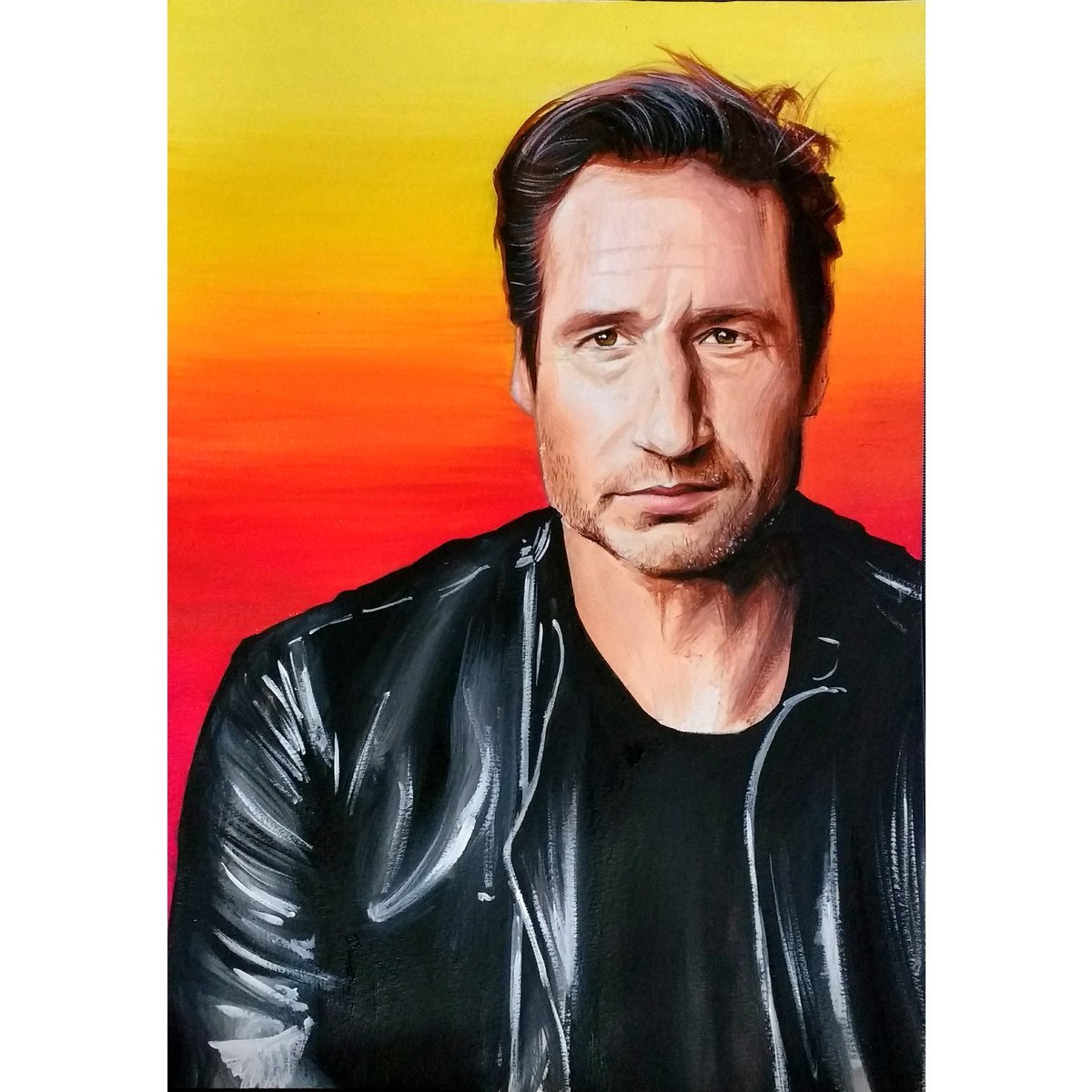 David Duchovny hand painted artwork.. #art #painting #californication #RBart