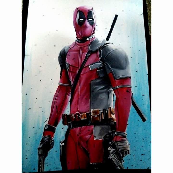 Deadpool hand painted artwork.. #Deadpool #art #painting #RBart