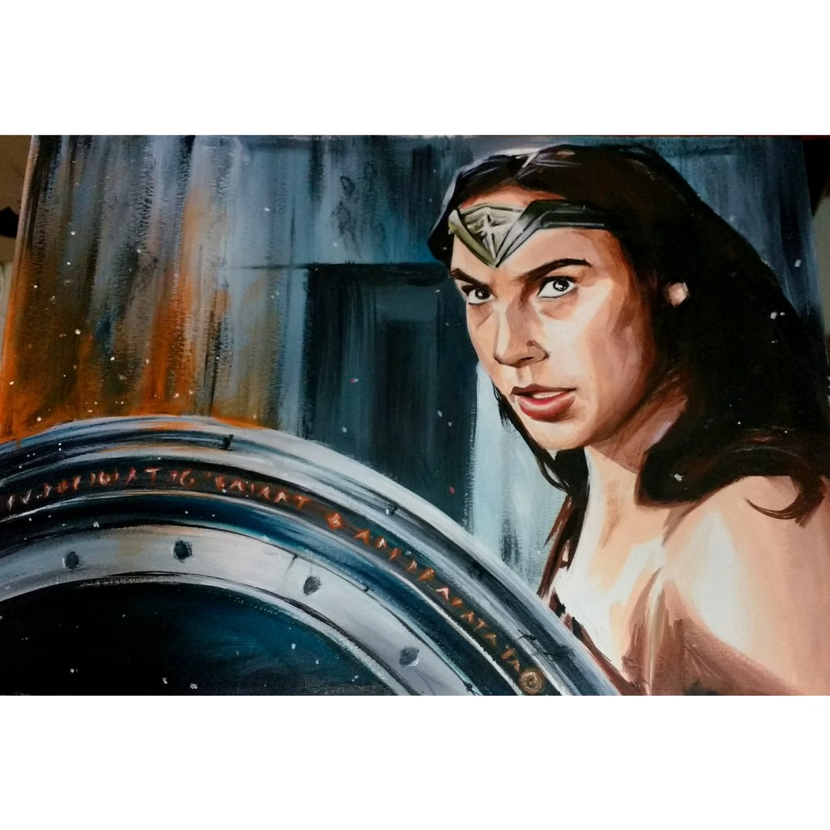 Wonder Woman hand painted artwork.. #WonderWoman #JusticeLeague #art #painting #RBart