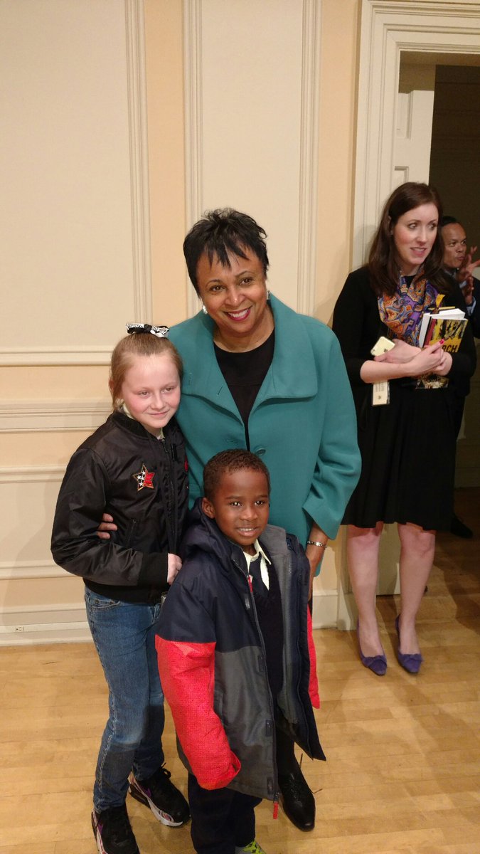 school4us's tweet photo. @Plummer_ESDC Plummer ES goes to the Library of Congress to meet Dr. Carla Hayden for Black History Month. #dcpslibraries https://t.co/pSpUGycco2