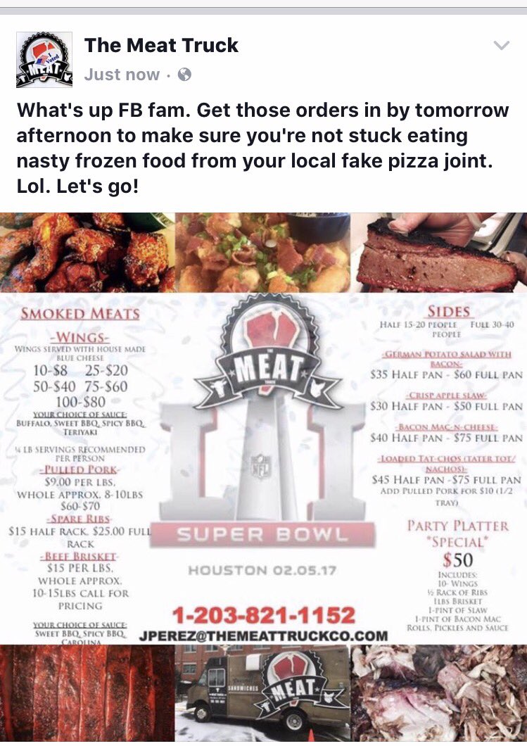 It's about that time. Get those orders in by tomorrow.