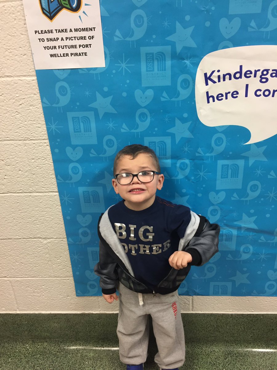 Someone can't wait for school to start. <a href="/PortWellerPS/">Port Weller School</a>