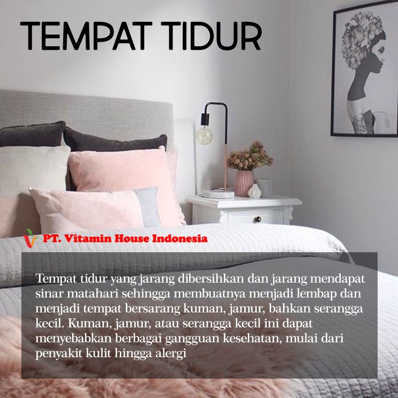 VitaminHouseID's tweet photo. 6. Hhhiiii ngeri kan ternyata tempat tidur juga jadi tempat berkembangnya kuman #ThrowbackHits #SmartHappiness  #slipi #ulil #vitaminhouse https://t.co/GTyWNBZ7Sy