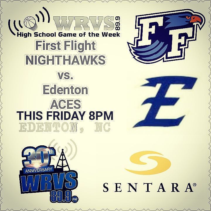 nencsports's tweet photo. TOMORROW 8PM: @WRVS899 brings #HSGOW to Edenton! #teamfirstflight @FirstFlightHigh vs. #teamedenton @acespride #nencsports https://t.co/I4QW3cAvlB