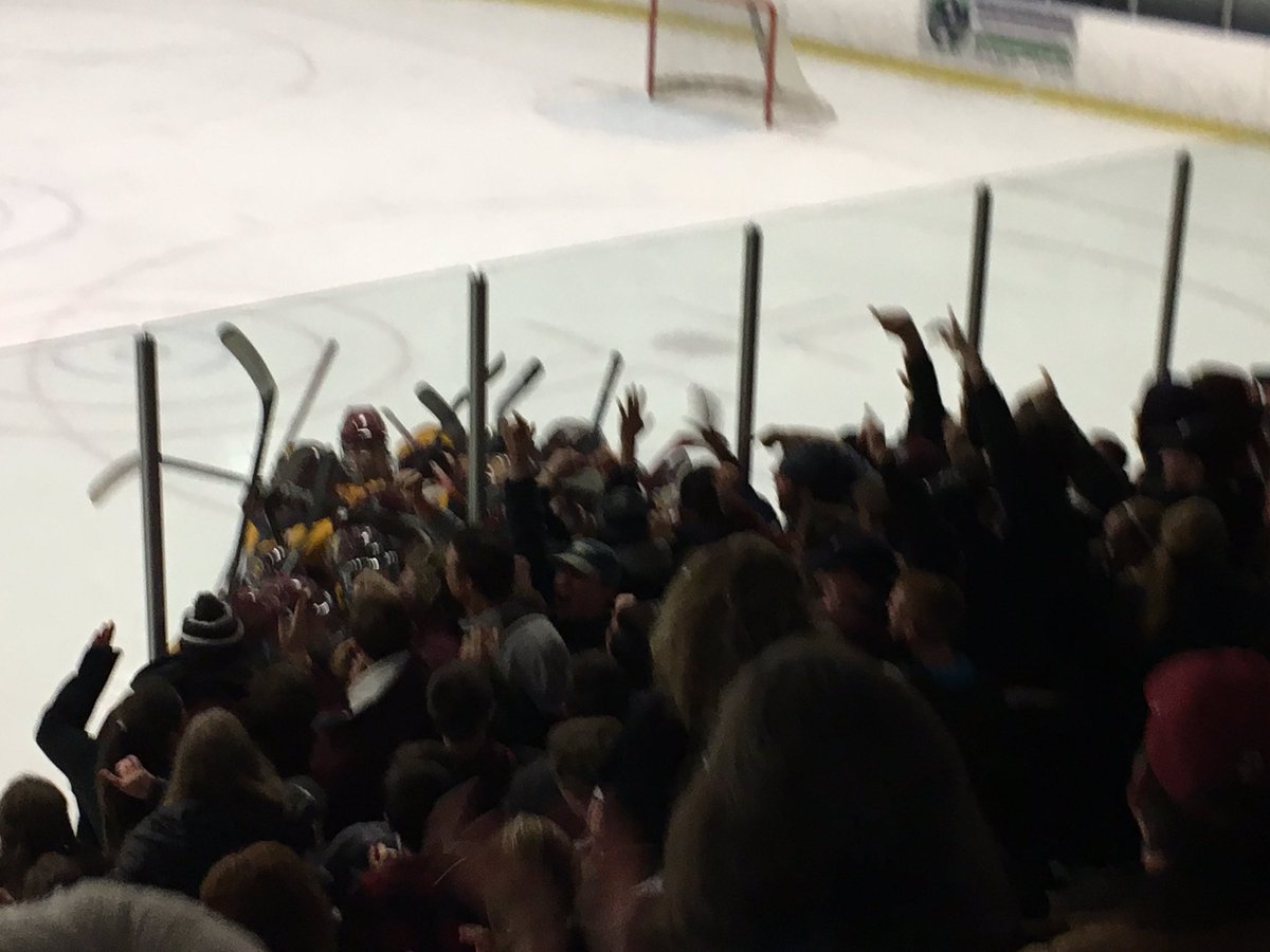 CapeBoysHockey's tweet photo. 31 seconds into the OT, Phil Tarling scores the game-winner for Cape. Shout-out to backup goalie Garrett Mello who stood on his head. https://t.co/xlxhBNyxGL