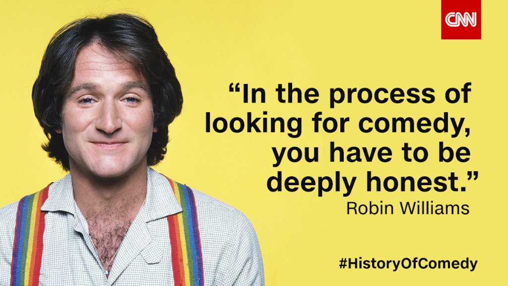 CNN's tweet image. Hear the surprising stories behind the people who make us laugh in the new @CNNOriginals #HistoryOfComedy. Starts Thursday, Feb 9!