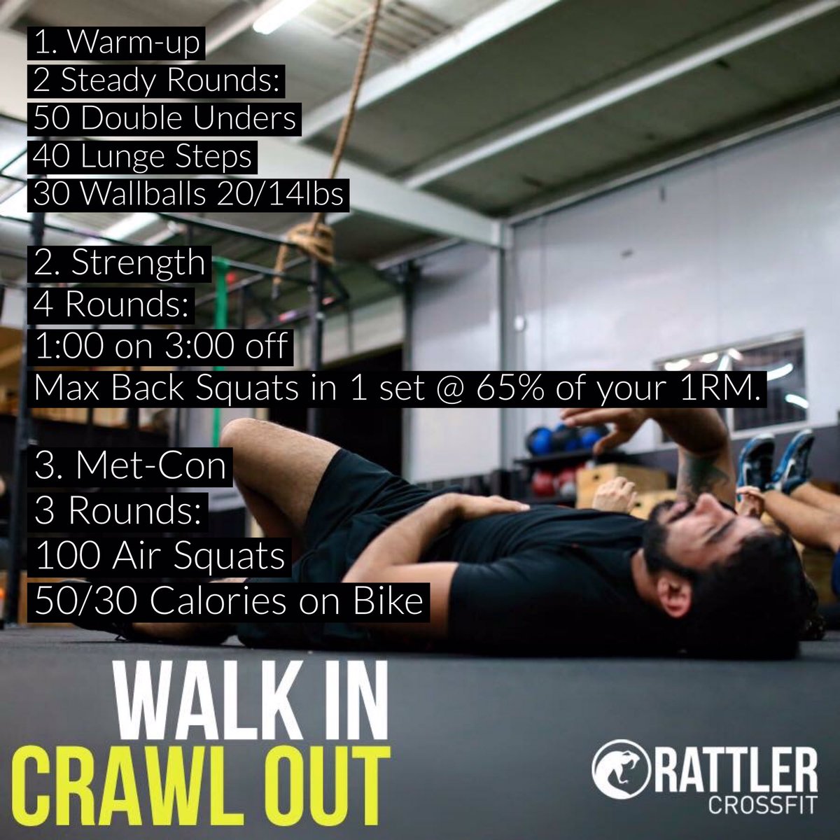 RattlerCrossFit's tweet photo. 2017 Cycle 4 – Week 4 Day 4 

2/3/2017 

#misfitathletics #crossfit #rattlercrossfit #sharpentheaxe https://t.co/OAml7XpcyF