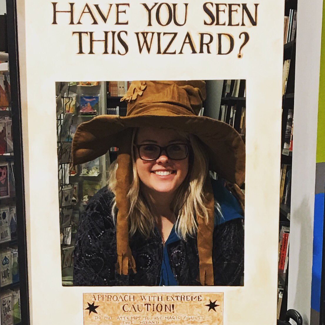 ChinookChapters's tweet photo. Have you seen this wizard? #HarryPotterBookNight #transfiguration #charms #potions #professorsofhogwarts #chapterschinook https://t.co/OOFASWt4CA