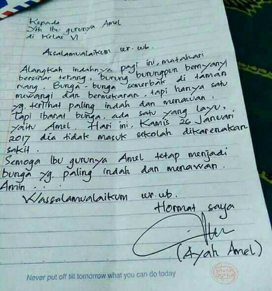JogjaUpdate's tweet photo. 00.00 Ketika Amel sakit. Bapak berbalas surat dengan guru, ketauan istri.  ~ @andiraa  
https://t.co/WTLKuJZpQn
