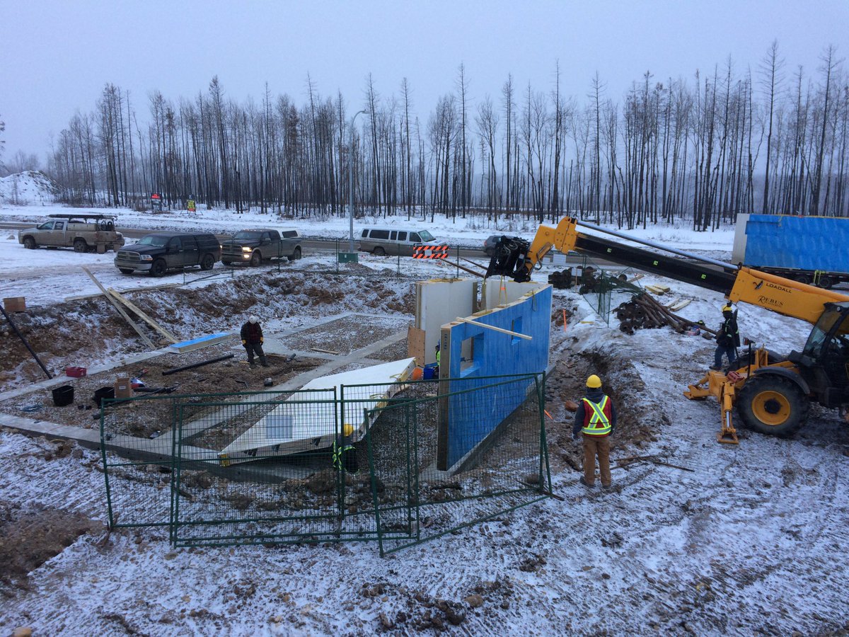 megcrete's tweet photo. @megcrete #buildingbetter has #waterproof #moldproof #fireproof panel foundation up in ONE day! Done Right Done Fast @FortMacToday https://t.co/MPk0QhE3NM