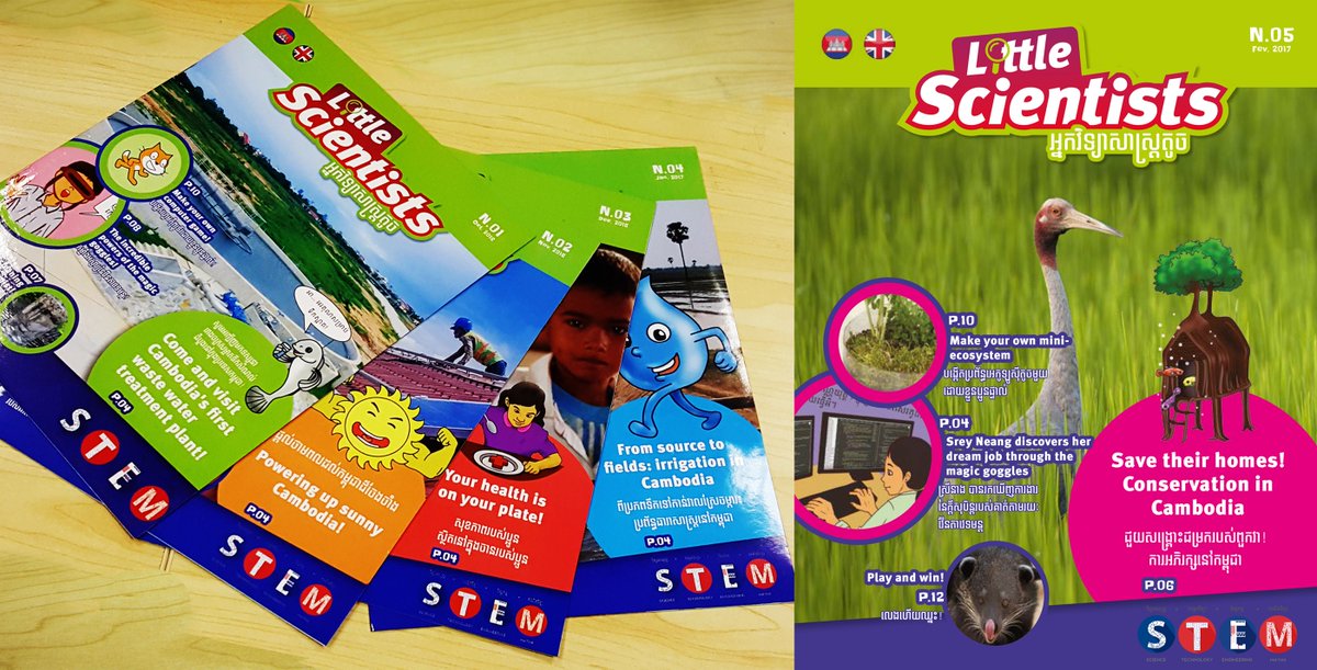 ukincambodia's tweet photo. The new issue of our Embassy-funded #LittleScientistsMag is out &amp; now available at https://t.co/fGkd7WfunX #UKKH #STEMisGREAT @moeyscambodia https://t.co/fljCA7zxtX