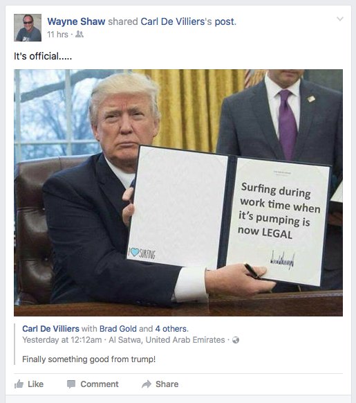 SurfingLife's tweet image. Finally the @realDonaldTrump comes through with some exciting news!