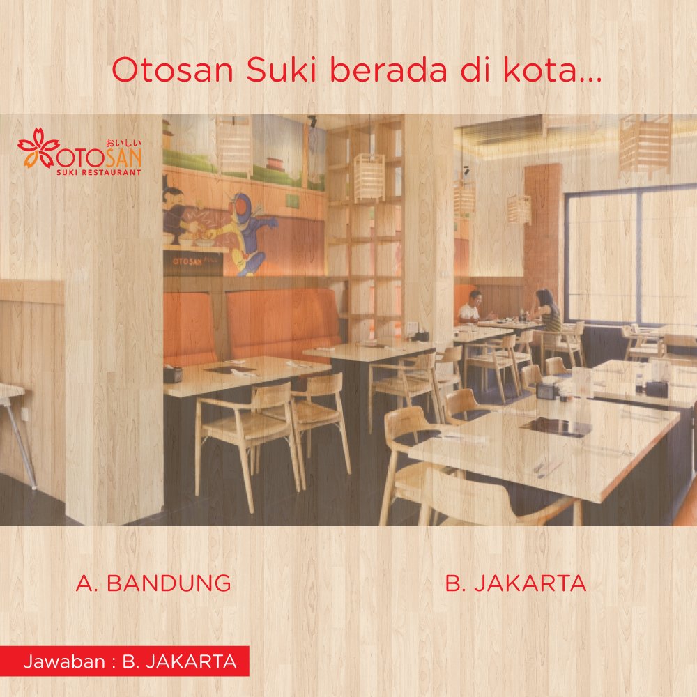 Jawaban untuk #OtosanQuiz yang benar adalah: B. JAKARTA