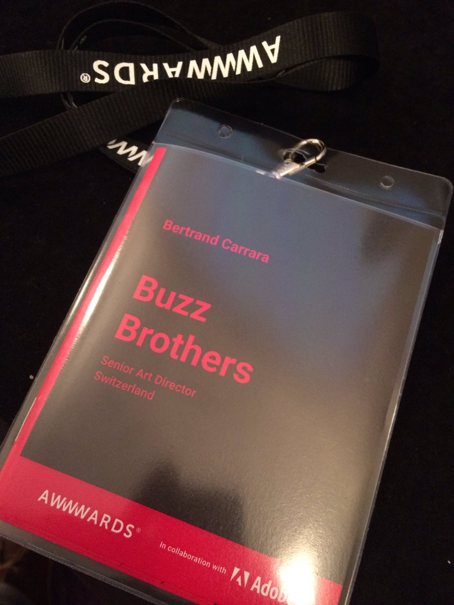 Proudly representing @buzz_brothers @AWWWARDSLDN 2017 #design #conference #digital