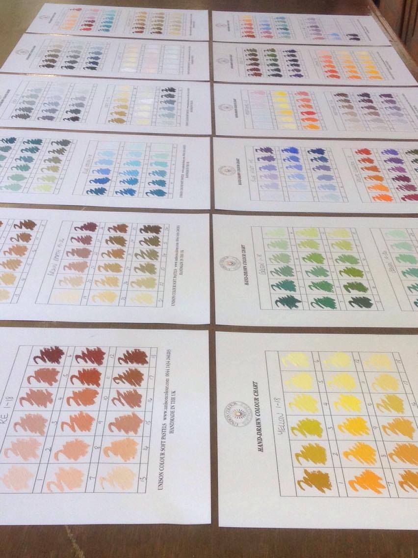 Unison Pastels Colour Chart