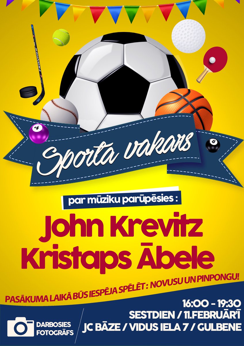 JohnKrevitz's tweet photo. 11.februāris Sporta Vakars @JC_BAZE https://t.co/wMsnmK2qzm
