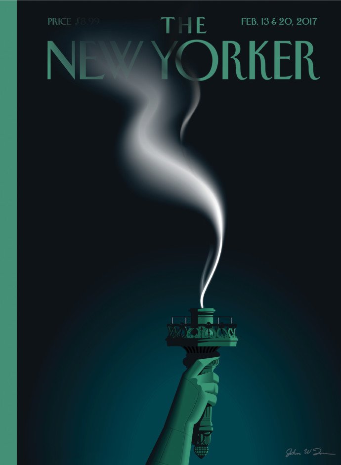 icipanache's tweet photo. Une funeste et belle couverture pour le @newyorker - #cover #statuedelaliberté - https://t.co/lzGGsK3Q9s https://t.co/gpTobwGDxd
