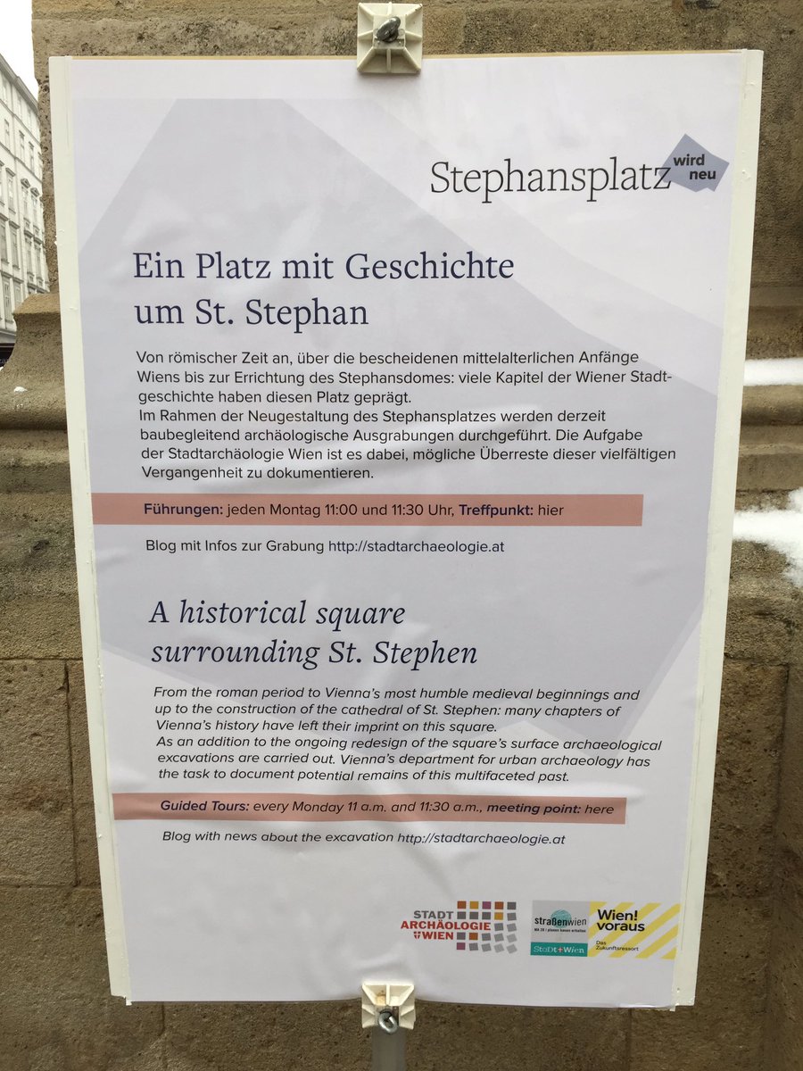 strassenwien's tweet image. Jeden Montag um 11:00 und 11:30 bietet d Stadt archäologische Führungen auf Wiens größter Innenstadt-Baustelle an #StephansplatzNeu #ma28