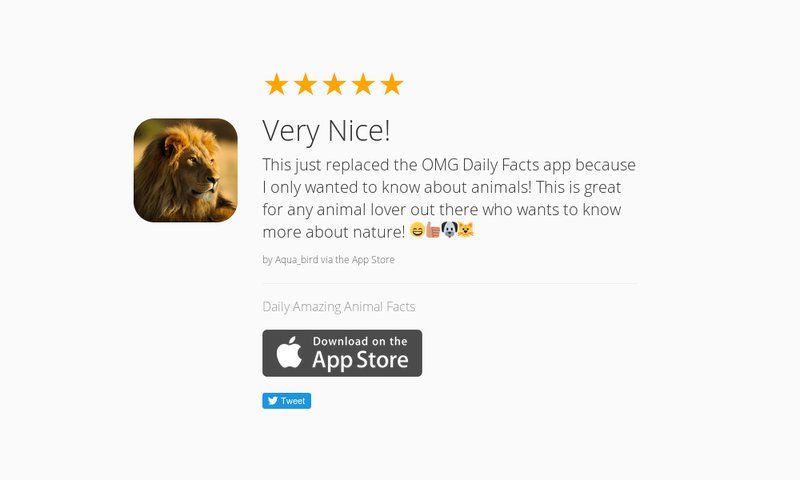 movinapp's tweet photo. 5 Star Review: "Very Nice!: This just replaced the OMG Daily Facts app because I only want…" https://t.co/vVmIcOqjfE https://t.co/2qVPetvqcB