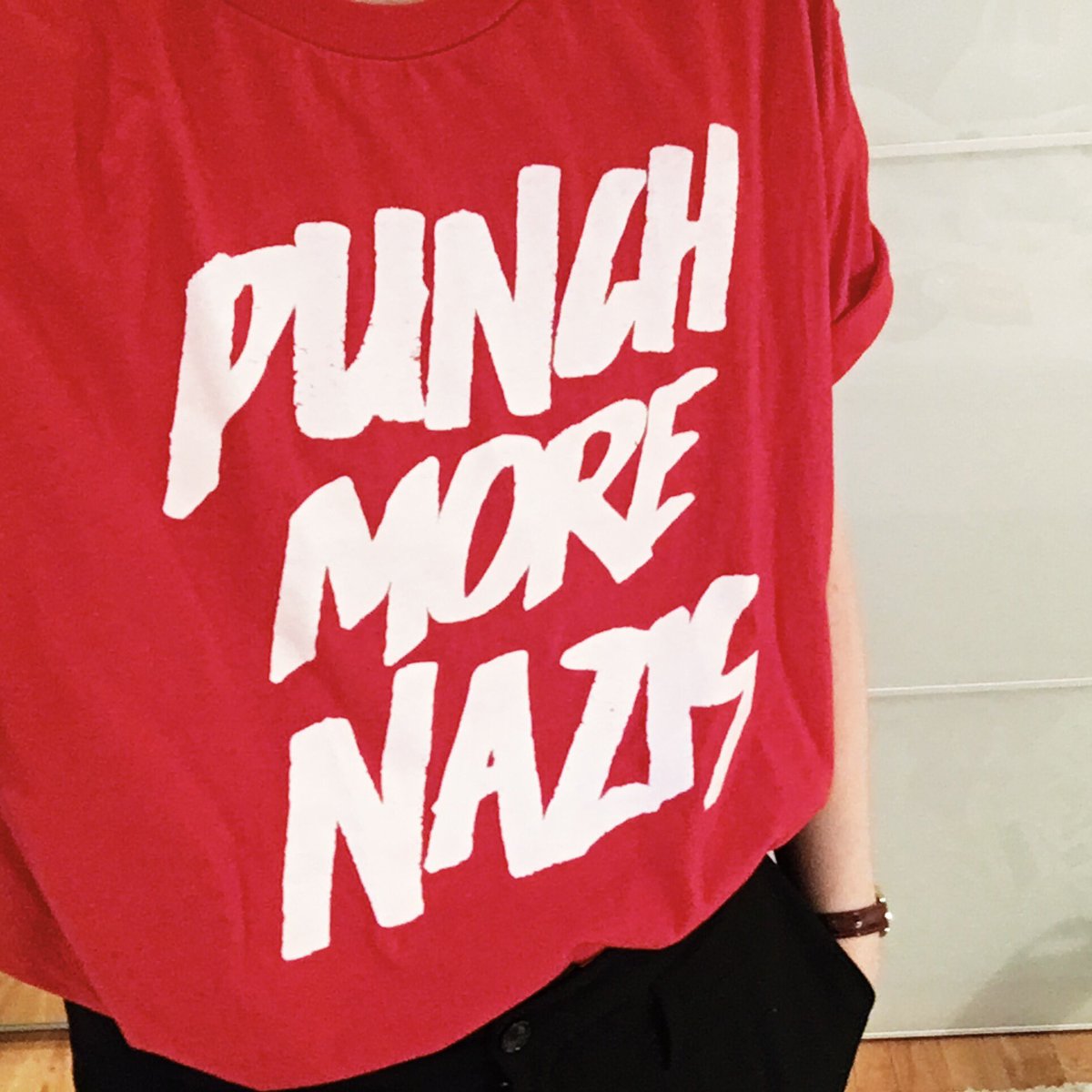 sporting a good look today with a shirt from <a href="/thechrishaley/">𝙩𝙝𝙚𝙘𝙝𝙧𝙞𝙨𝙝𝙖𝙡𝙚𝙮</a> ✊️