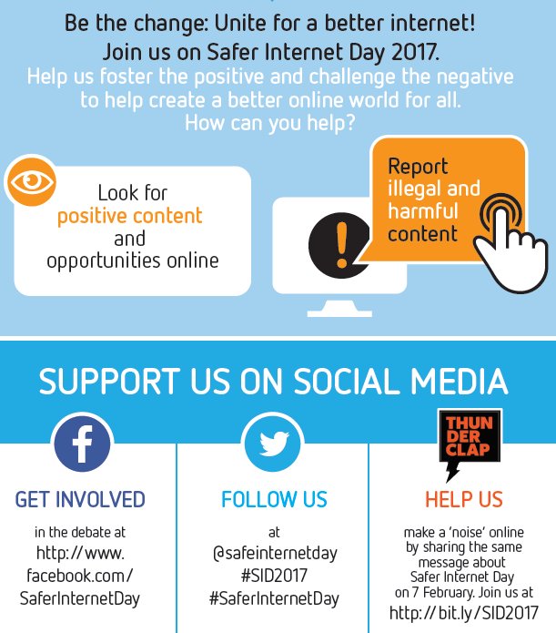 safeinternetday's tweet photo. 4 days to go before #SaferinternetDay - Get familiar with the campaign with our #SID2017 infographics: https://t.co/FdFKcwhG0T #SID2017 https://t.co/5Hraqg1S4m