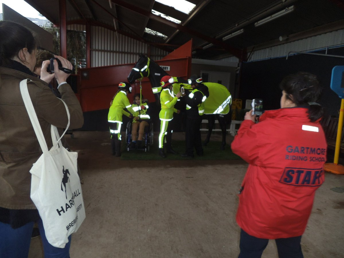 year6_ps's tweet photo. Pupils helping to make a video highlighting benefits Hi-Viz for Harry Hall @harryhallriding #seriousaboutsafety at Gartmore Riding Centre. https://t.co/FbkSWACtgb