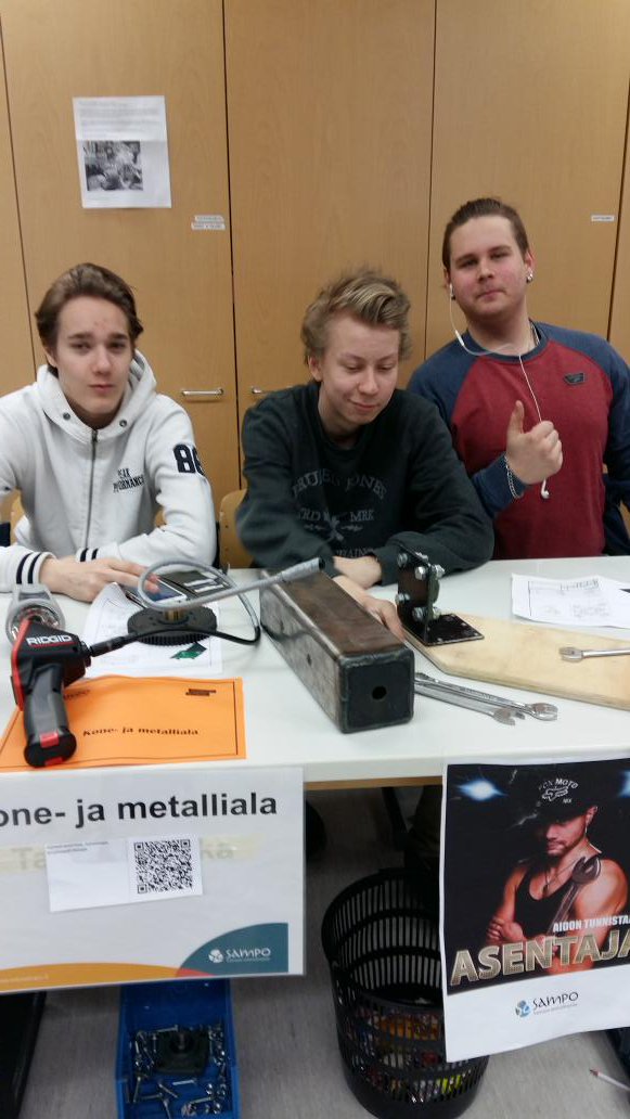 #meijänkoulu Saimaan ammattiopisto Sampon Roadshow kertoo ammateista Sammonlahden koululla