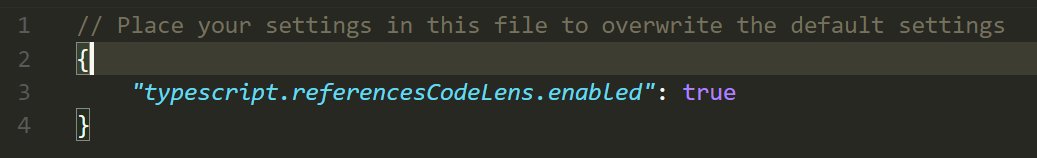 eliostruyf's tweet photo. #CodeLens feature added in the latest #VSCode release 1.9.0. https://t.co/rl5tPX4lci