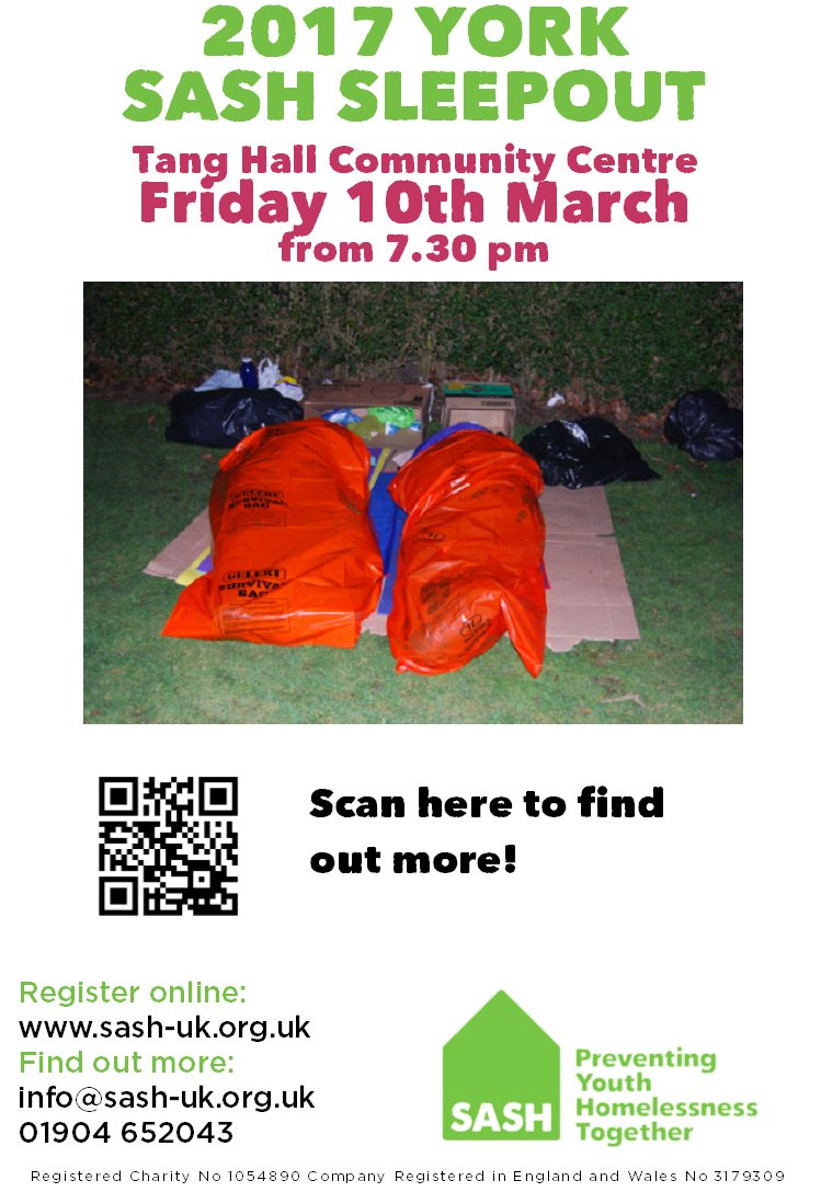 sashyorks's tweet photo. Where will you be sleeping on March 10th? Help prevent youth #homelessness &amp; Sleepout @Coalters https://t.co/9nGrYD58nm https://t.co/ggydmj0ipo