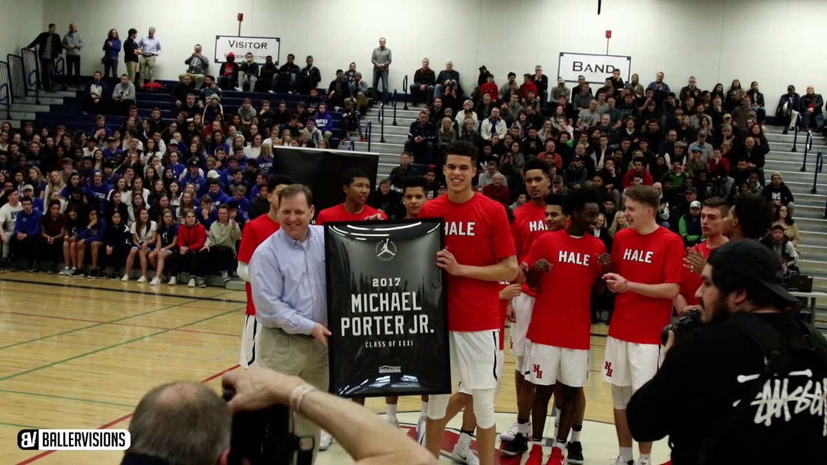 Michael Porter Jr.'s senior night went pretty well... Dropped 52 points and grabbed 23 rebounds in a W for NH VIDEO: youtu.be/GcZwrP_MEfk